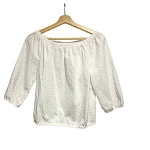 White Eyelet Top - Perfect for Spring!